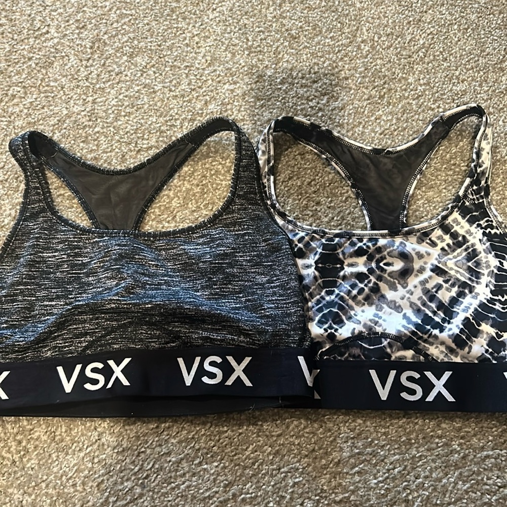 2 Victoria’s Secret sports bras.
